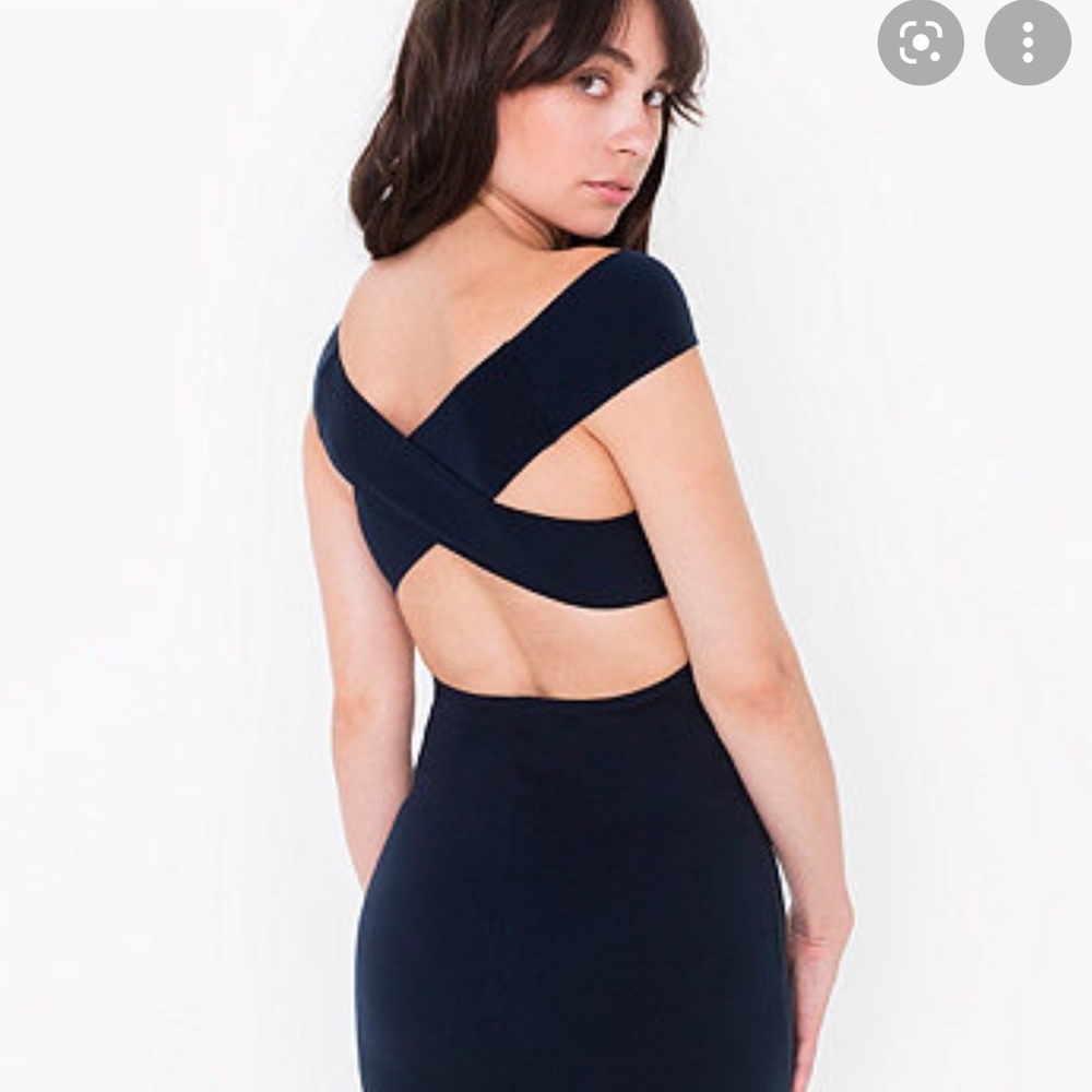 American Apparel Off-the Shoulder Cross Back Dress
